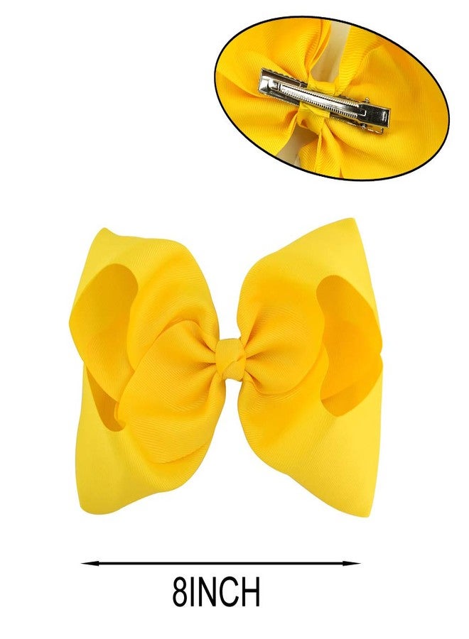 BGFKS 4 Layered Tulle Tutu Skirt for Girls with Hairbow or Birthday Sash,Girl Ballet Tutu Skirt (Yellow, 5-7 Years) - Image 3